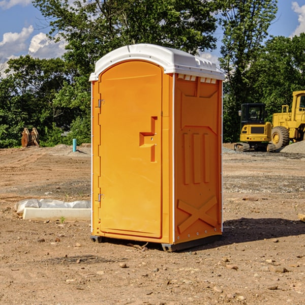 how often are the porta potties cleaned and serviced during a rental period in Peace Valley MO